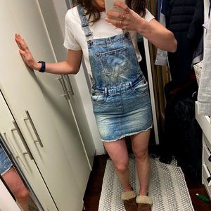 Small Jean Skirt Overalls